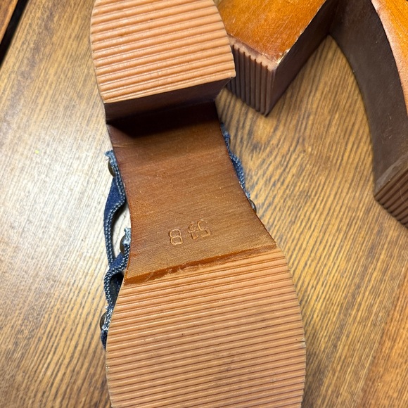 Anna Sui Denim Blue Candies Clogs - Picture 3 of 5